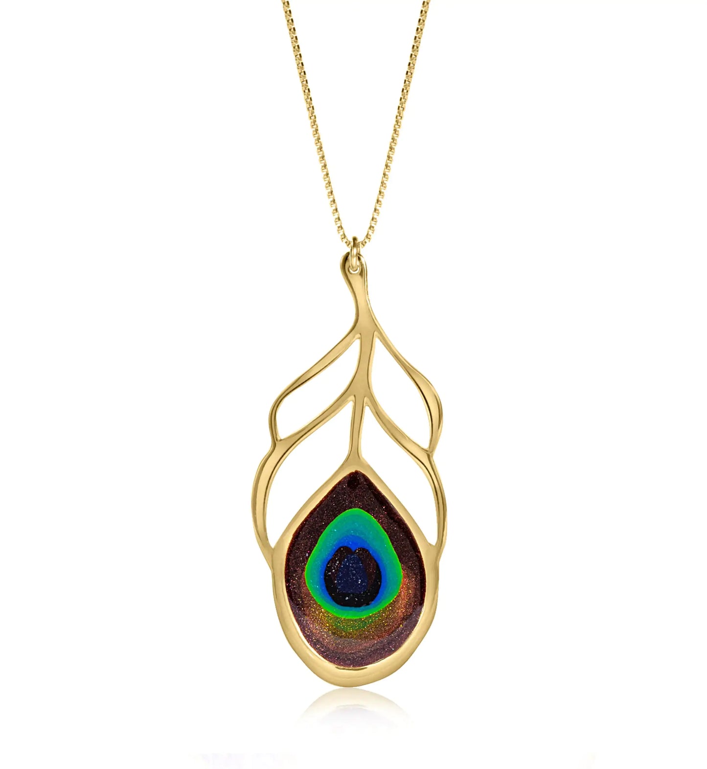 Peacock Feather Necklace