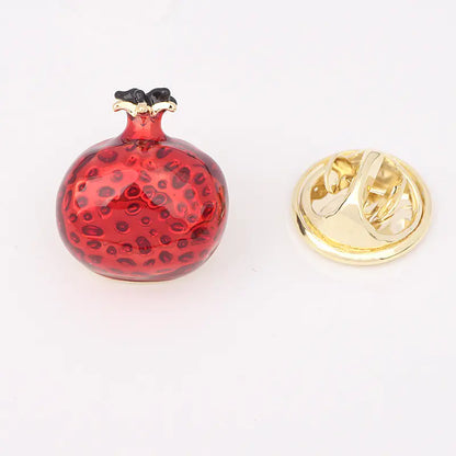 Cute Japanese Fruit Enamel Brooch - Peach & Cherry Pin