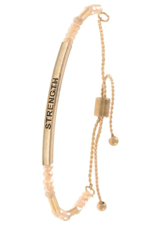 Strength Beaded Bracelet - Inspirational Jewelry | Aethel Adorn