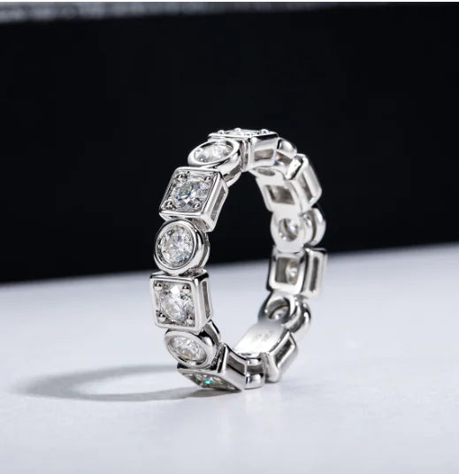 Eternity Moissanite Ring 2.8 Carats (One Piece)