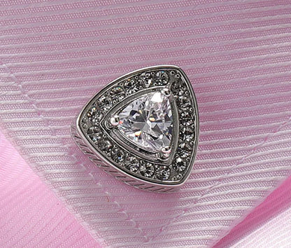 Men's Crystal Lapel Pin Fashionable Suit Brooch