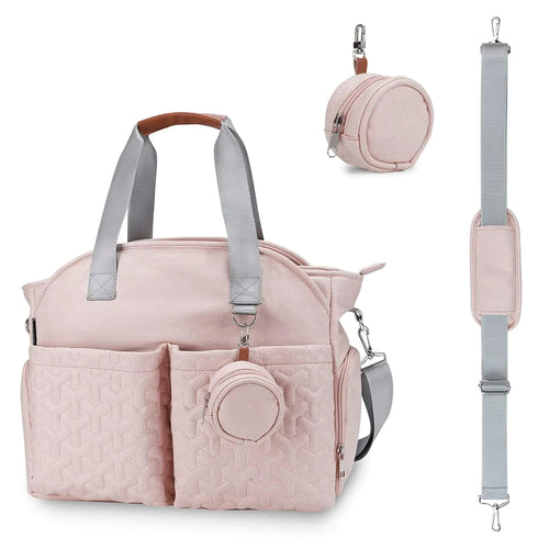 Lmbabter Diaper Tote Bag-Breast Pump Bag Diaper Organizer Bag with Pacifier Case Mommy Baby Bag for WorkWeekender