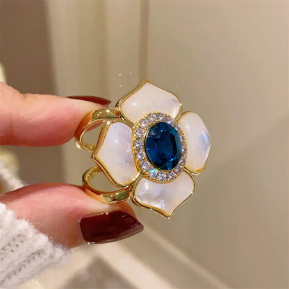 Camellia Shell Scarf Buckle and Multi-Functional Brooch