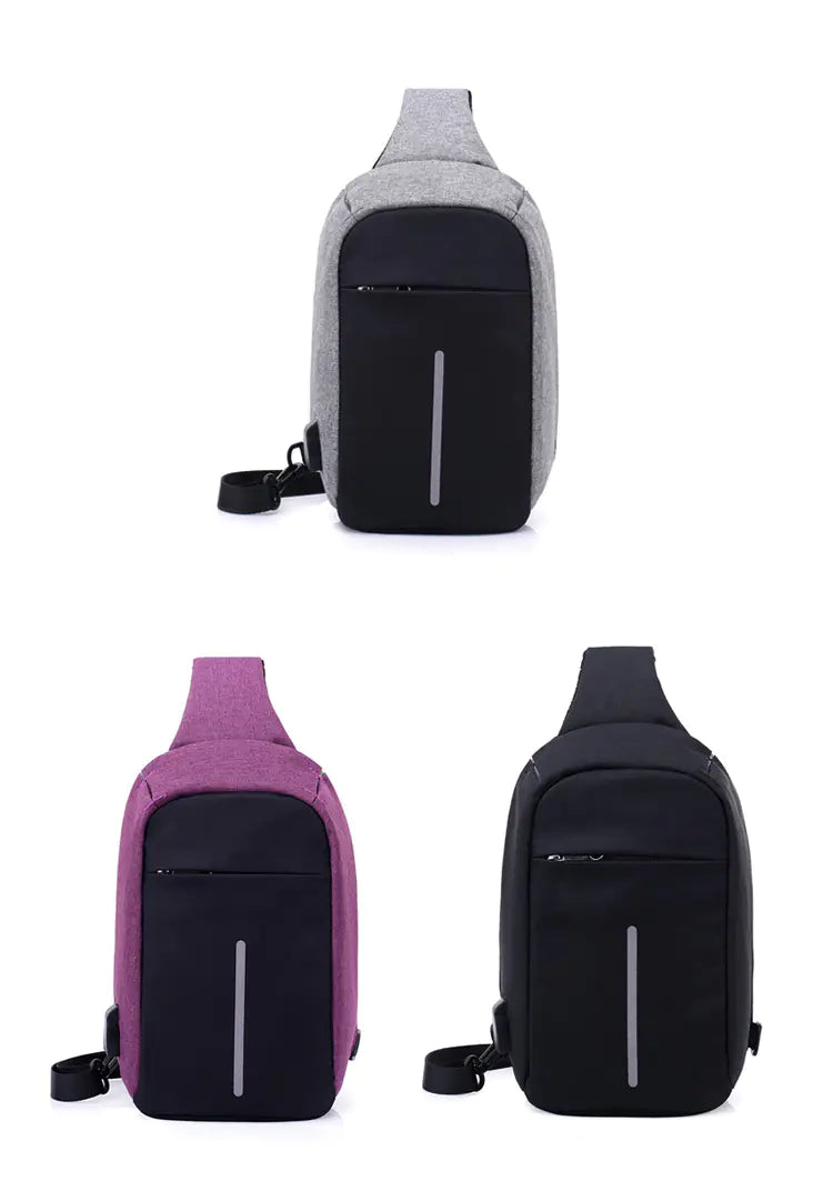Waterproof USB Multi-Layer Crossbody Bag for Men