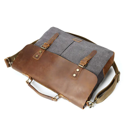 Canvas Crossbody Bag - Vintage Men's Bag