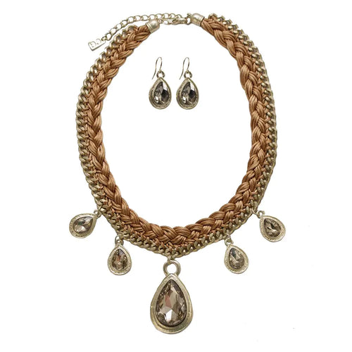 Droplets Necklace & Earrings Set - Matching Jewelry | Aethel Adorn