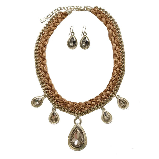 Droplets Necklace & Earrings Set - Matching Jewelry | Aethel Adorn