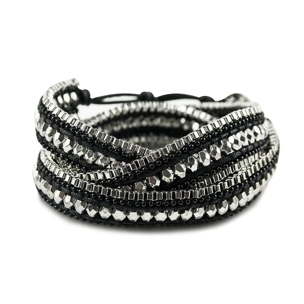 Midnight Black Bling Bracelet - Sparkle Jewelry | Aethel Adorn