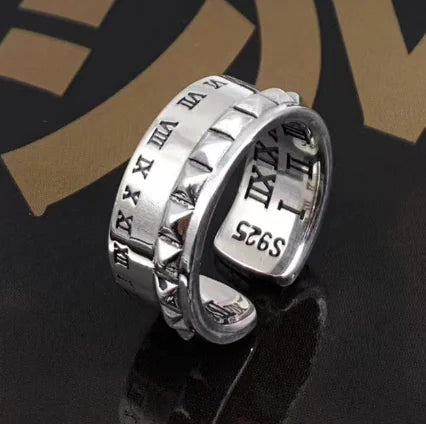 Men's Trendy Punk Hip Hop Rivet Ring