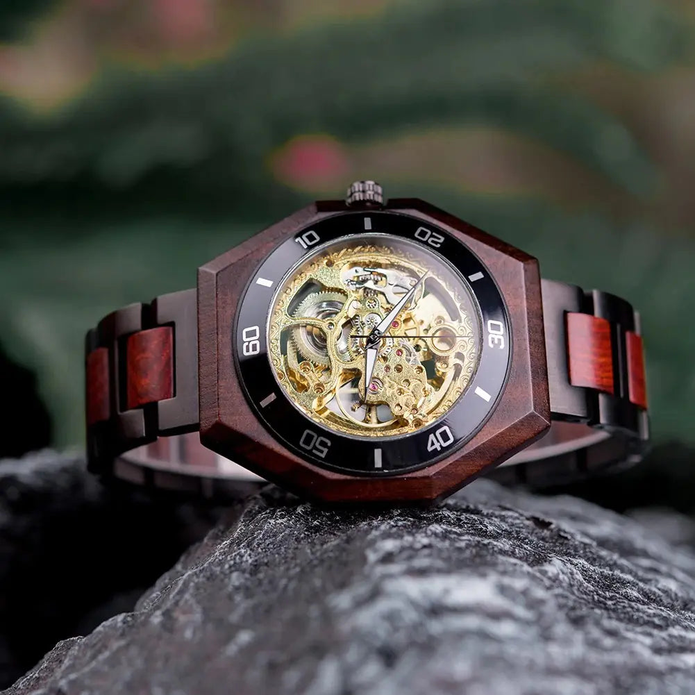 Automatic Wood Mechanical Men's Fashion Watch