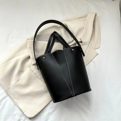 Women's Casual Large Capacity Handheld Bucket Bag