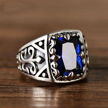 Vintage Blue Moonlight S925 Silver Ring