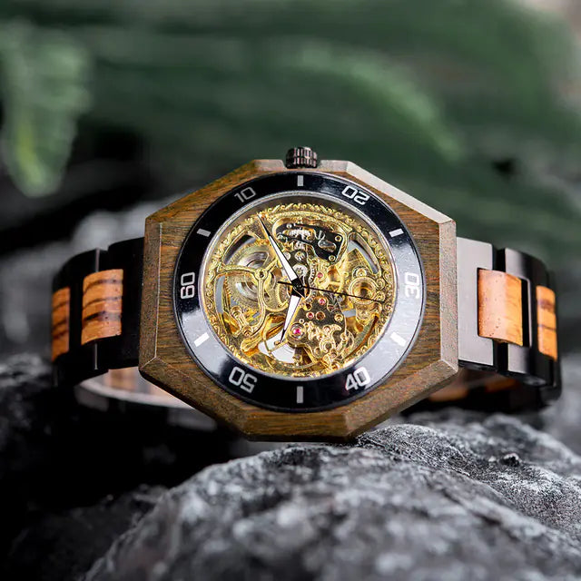 Automatic Wood Mechanical Men's Fashion Watch