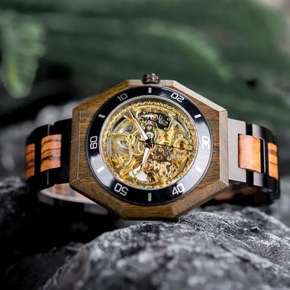 Automatic Wood Mechanical Men's Fashion Watch