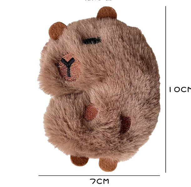 Cute Plush Cartoon Capybara Brooch for Bags and Outfits