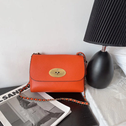 Women's Stylish Leather Buckle Small Square Bag