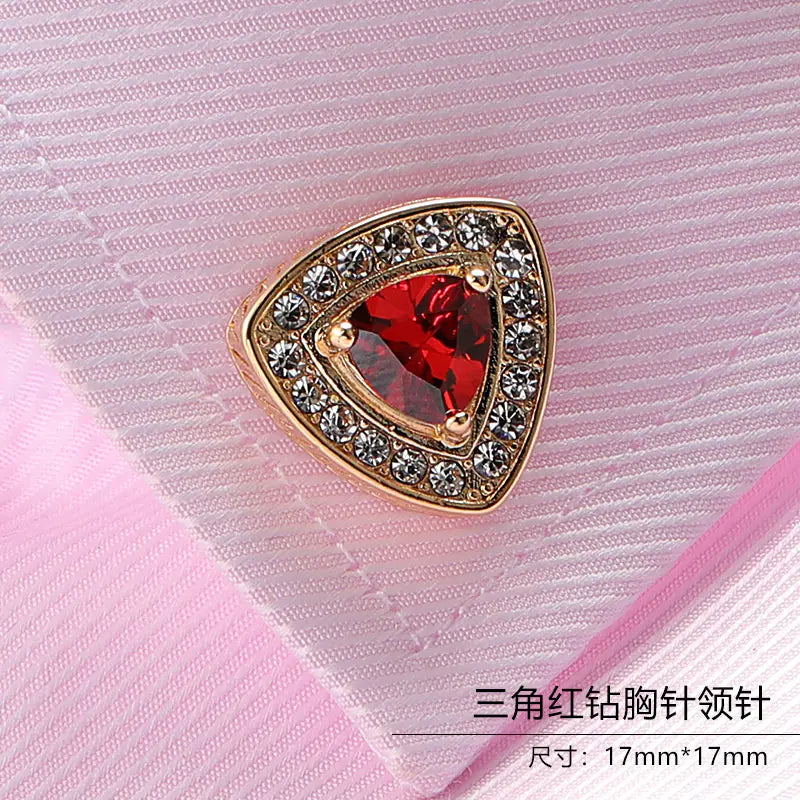 Men's Crystal Lapel Pin Fashionable Suit Brooch