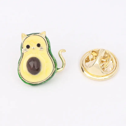 Cute Japanese Fruit Enamel Brooch - Peach & Cherry Pin