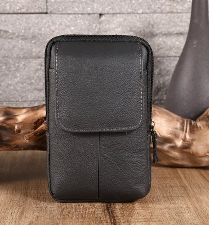 Vintage Genuine Leather Multifunctional Waist Bag for Men