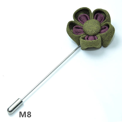 Floral Brooch for Hanfu - Two Color Petals Design