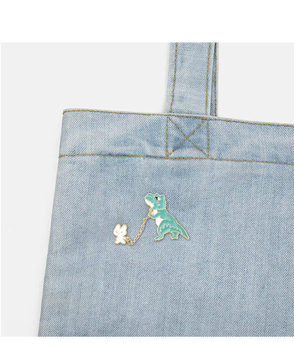 Cute Bunny Dinosaur Brooch - Cartoon Pin Accessory