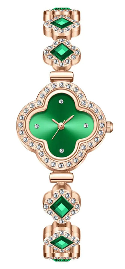 KINGNUOS Watch Fashion Lovely Bracelet Watch Quartz Wrist Watches Dress Watch (02 Green)