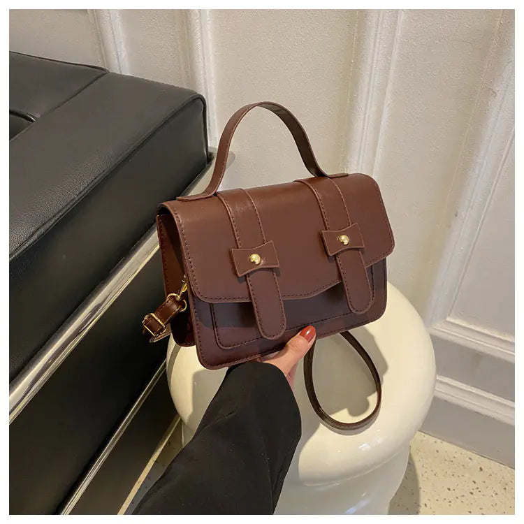 Retro Casual Crossbody Bag with Simple Texture