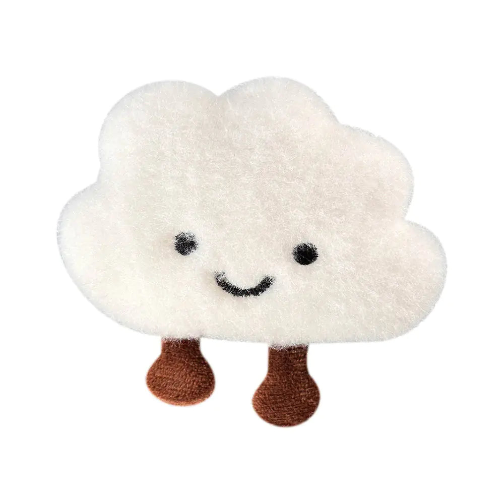 Cute Cartoon Cloud Decor Keychain and Brooch Accessory
