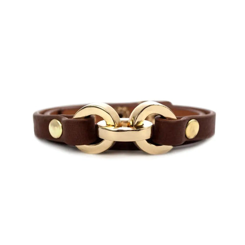 Latch Leather Bracelet - Sienna