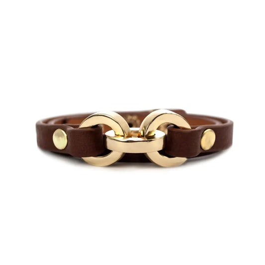 Latch Leather Bracelet - Sienna
