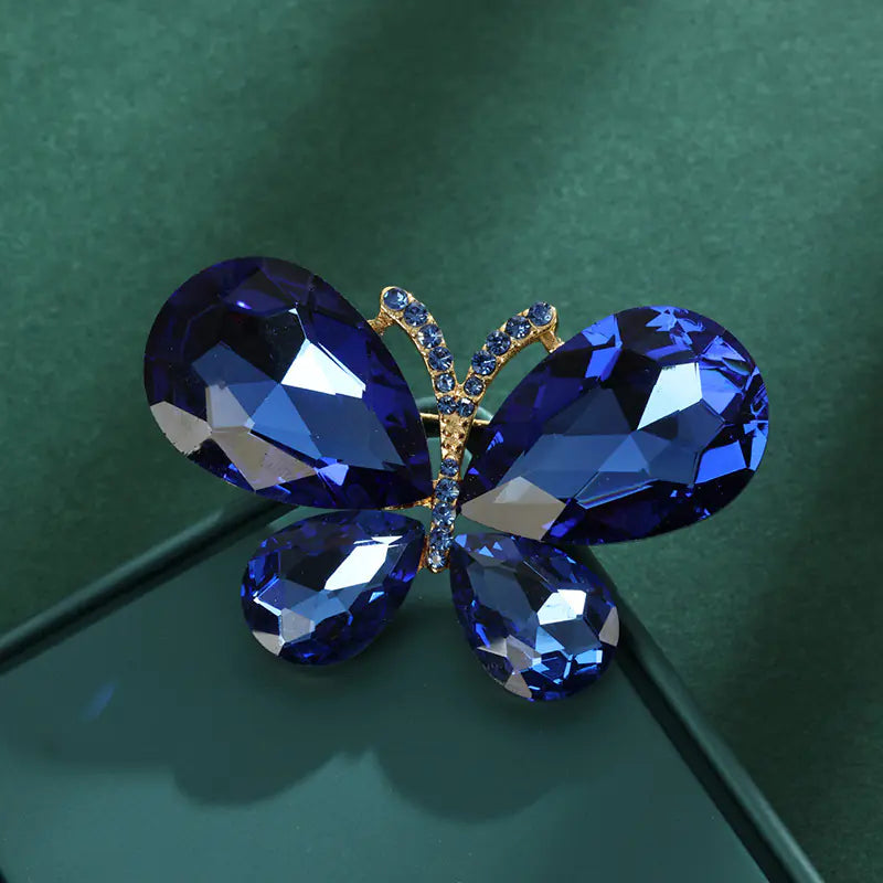 Luxury Animal Rhinestone Butterfly Brooch for Women