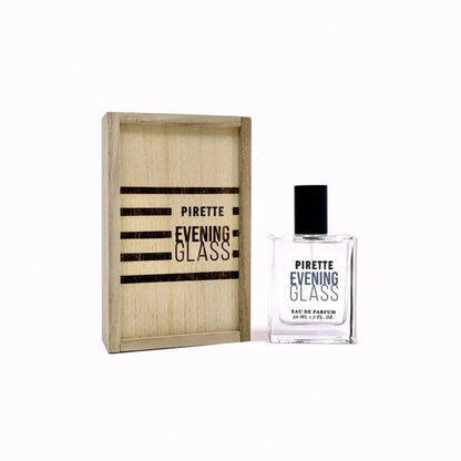 PIRETTE Evening Glass Eau De Parfum Women’s Beach Inspired Perfume Spray Notes of Seductive Dark Coconut Warm Wood Smoky Vanilla & Ocean Salt 1.7 Fl Oz