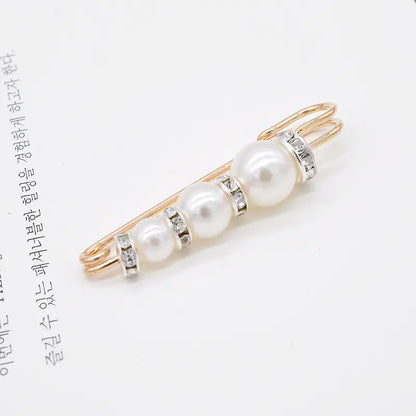 Pearl and Rhinestone Brooch Scarf Shawl Cardigan Pin