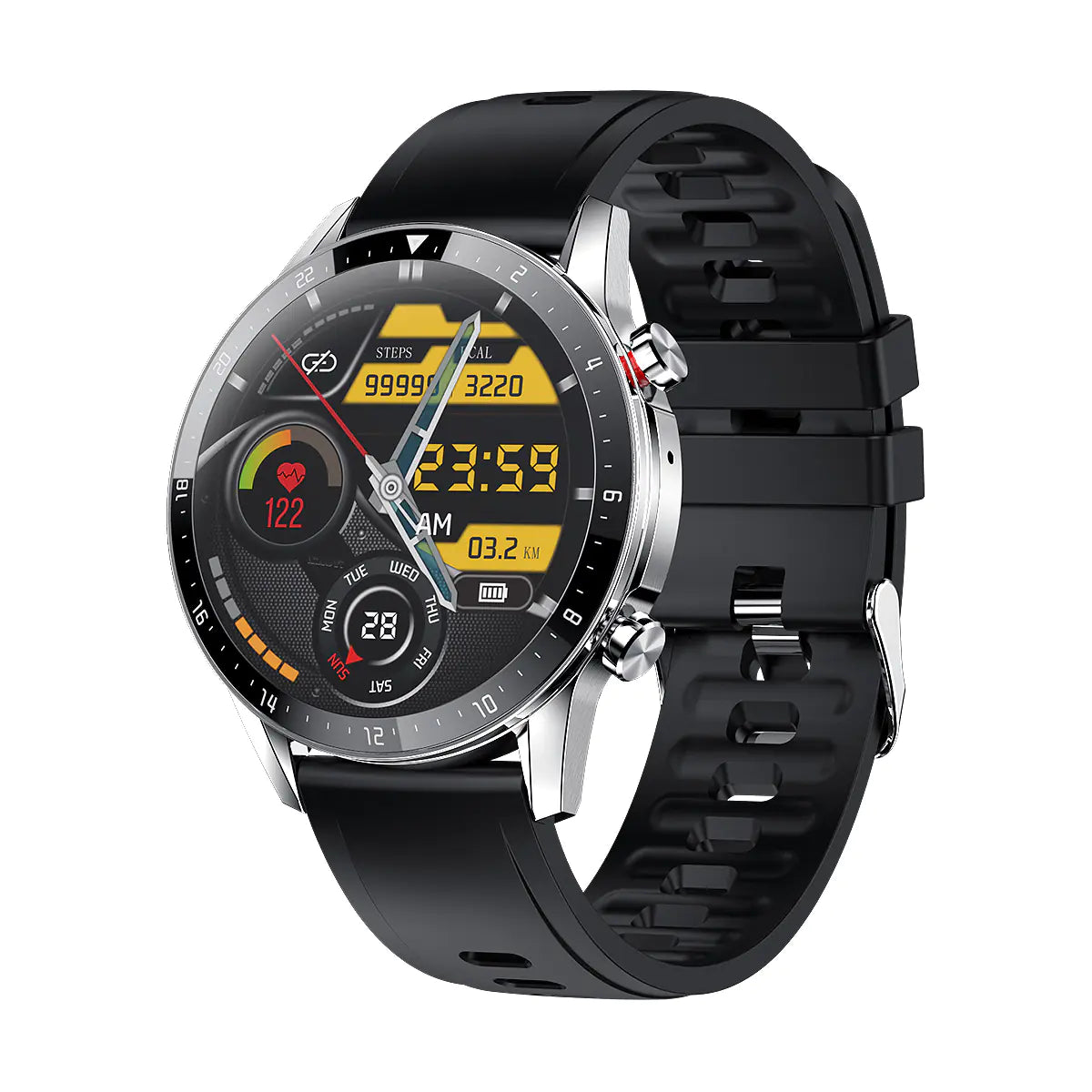 Smart Watch with Pedometer, Heart Rate, and Music