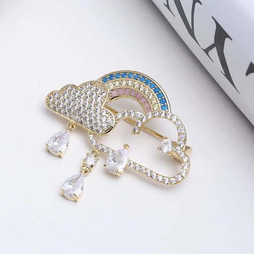 Weather Series Rainbow Zircon Brooch for Women