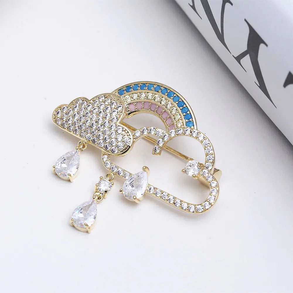 Weather Series Rainbow Zircon Brooch for Women