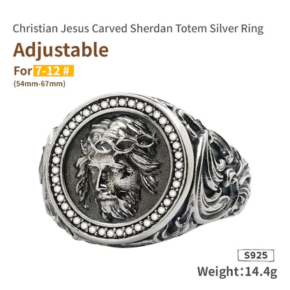 Adjustable Engraved Ring for Men's Fashion