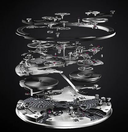 TE37 Wheel Inspired Mechanical Watch with 3D Dial