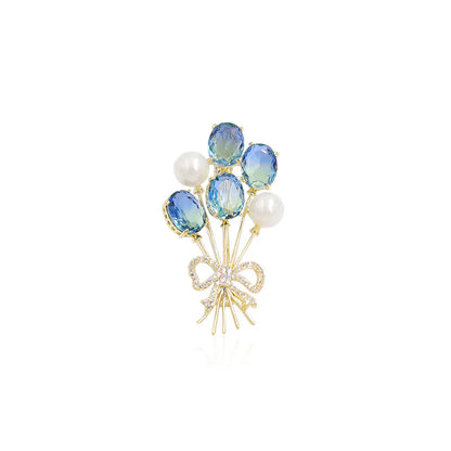Simple Crystal Brooch for Women - Ins Style Balloon Pin