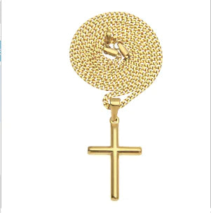 24K Gold-Plated Cross Necklace for My Beloved Son