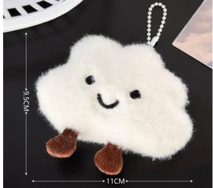 Cute Cartoon Cloud Decor Keychain and Brooch Accessory