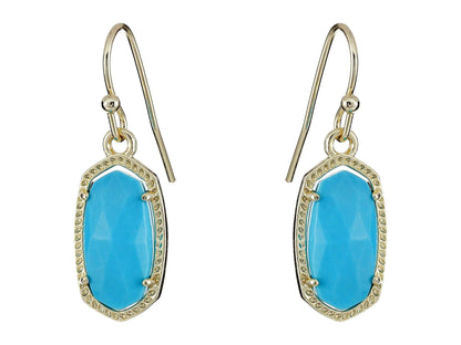 Kendra Scott Lee Earring Gold/Turq One Size