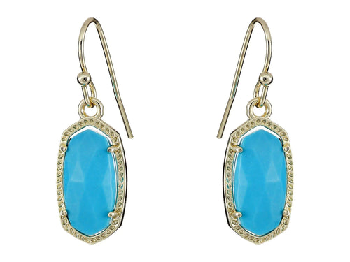 Kendra Scott Lee Earring Gold/Turq One Size