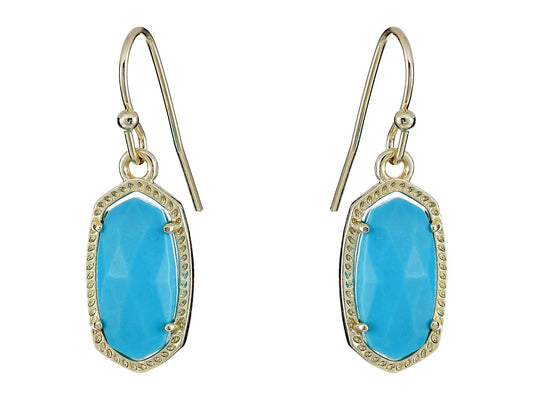 Kendra Scott Lee Earring Gold/Turq One Size
