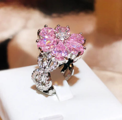 ImperaJewels™ Eda's Promise Ring with Pink Zirconia