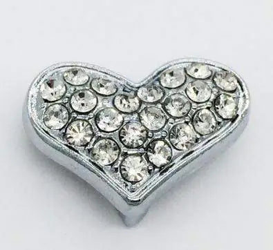 Pavé Heart -Silver Charm