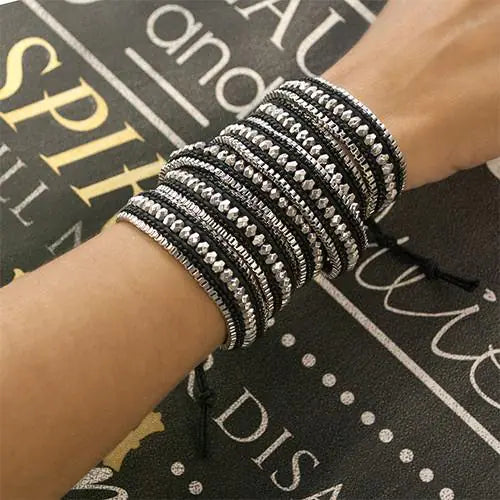 Midnight Black Bling Bracelet - Sparkle Jewelry | Aethel Adorn