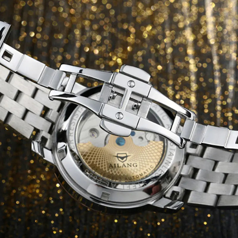 Stainless Steel Automatic Tourbillon Men's Watch