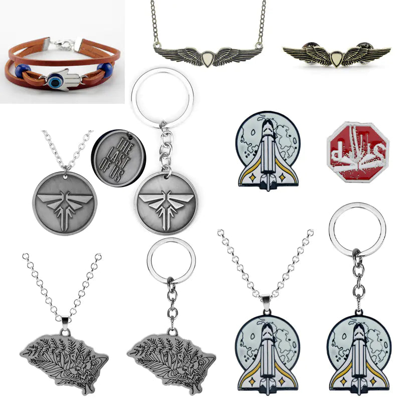 Rocket Ship Brooch Necklace Accessory