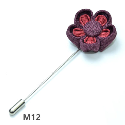 Floral Brooch for Hanfu - Two Color Petals Design